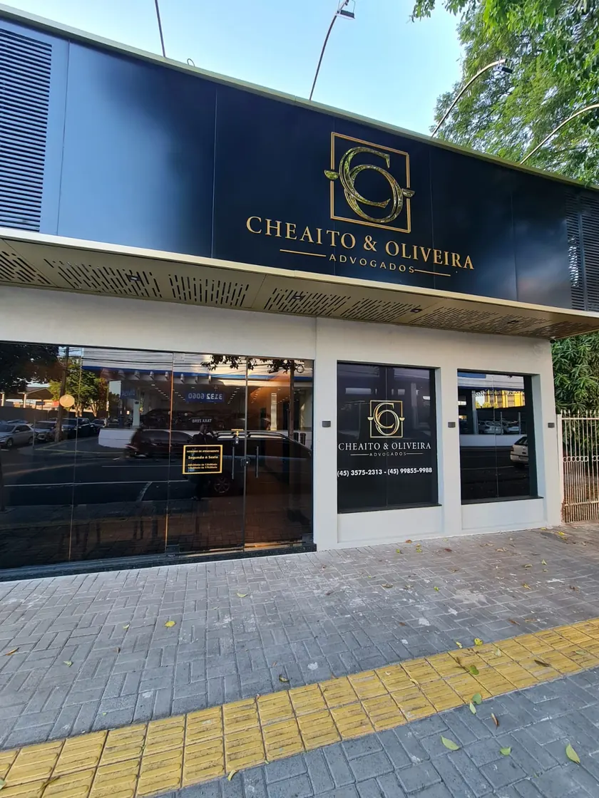 Fachada do escritório Cheaito & Oliveira Advogados, na Rua Marechal Floriano Peixoto, em Foz do Iguaçu